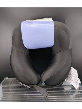 Open Story Signature Memory Foam Travel Pillow Black Adjustable
